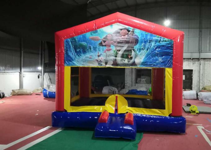 PVC 0.55mm Adult Size Bounce House Customized Color For Amusement Park