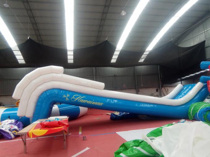 Gray Strong Huge Bouncy Slide , Wet Dry Slide Inflatable For Yacht
