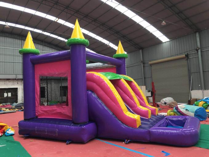 Indoor Children'S Inflatable Jump House Princess Bounce House With Pool