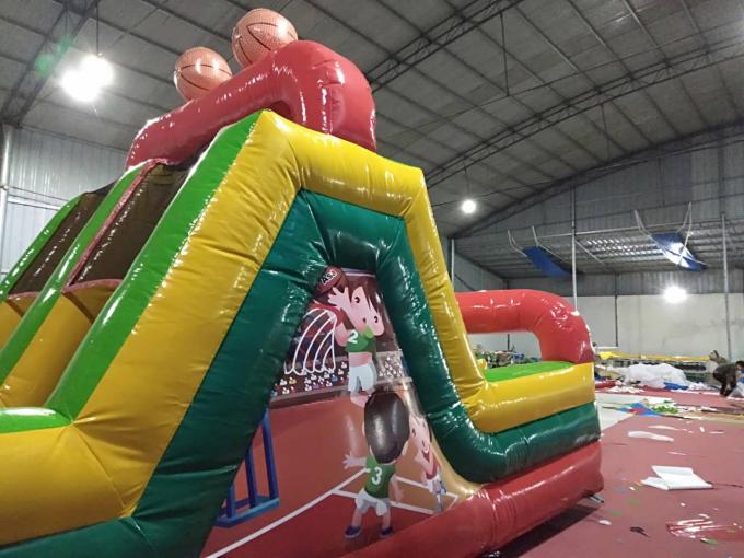 Customizable Small Football Inflatable Obstacle Course For Kids 3 Years Warrenty
