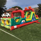 Small Football Obstacle Speed Racer Bounce House For Kids Customized Color