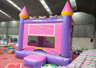 Pink Blue Banner Adult Size Bounce House 0.55mm PVC Tarpaulin Materials