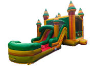 Professional Jungle Inflatable Bounce House Castle 0.55mm PVC Material