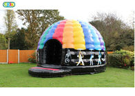 Amazing Disco Inflatable Bounce House Castle With 0.55mm PVC Material