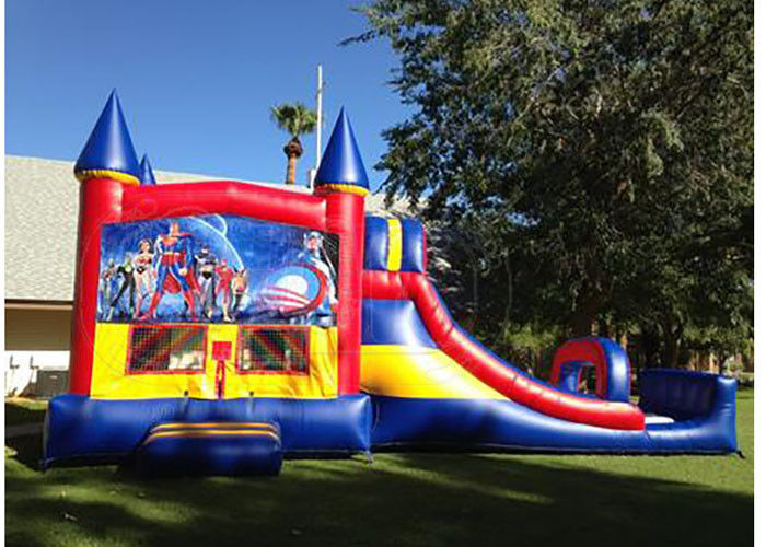 Commercial Inflatable Jumping Castle / Portable Bounce House And Slide