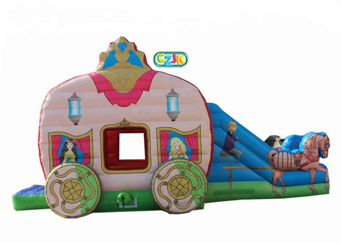 Commercial Princess Carriage Inflatable Combo Jumping Bouncer House