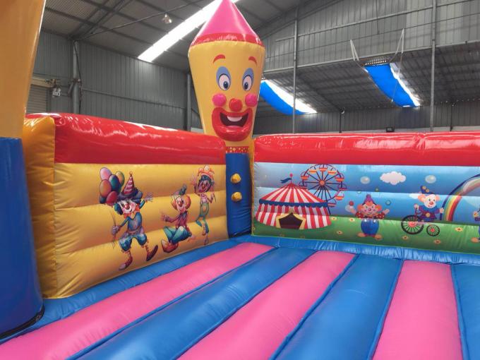 Colorful  Durable Kids Inflatable Jumping Castle Lead Free Material For Amusement Park
