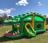 Crocodile Inflatable Bounce House Combo Double Stitching For Family Center