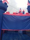 Pink And Blue 3 In 1 Combo Bounce House / Inflatable Jumping Castle With Slide