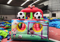 Funny Soccer Blow Up Obstacle Course Moon Bounce Customized For Party