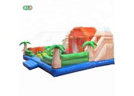 Volcanic Dinosaur Jungle Inflatable Bounce House Combo CE Certification