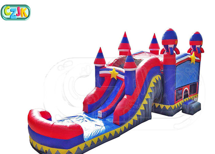 Outdoors Activities Wet Obstacle Course Bouncy Castle  100-400 Lbs Capacity